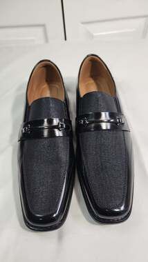 Robert David Men's Black Sentry Bit Loafers Dress Shoes Size 10M